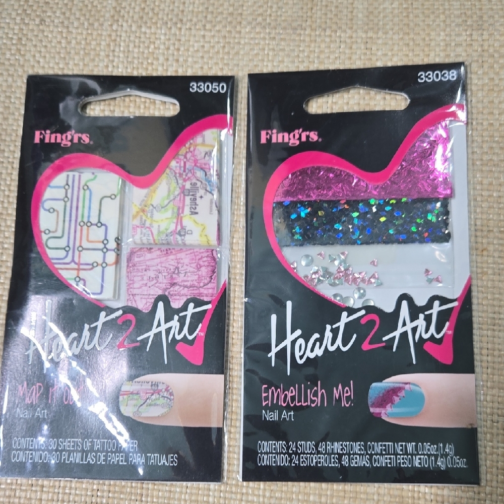 Heart 2 Art Press-On Nail Embellishment Kit - Pink
